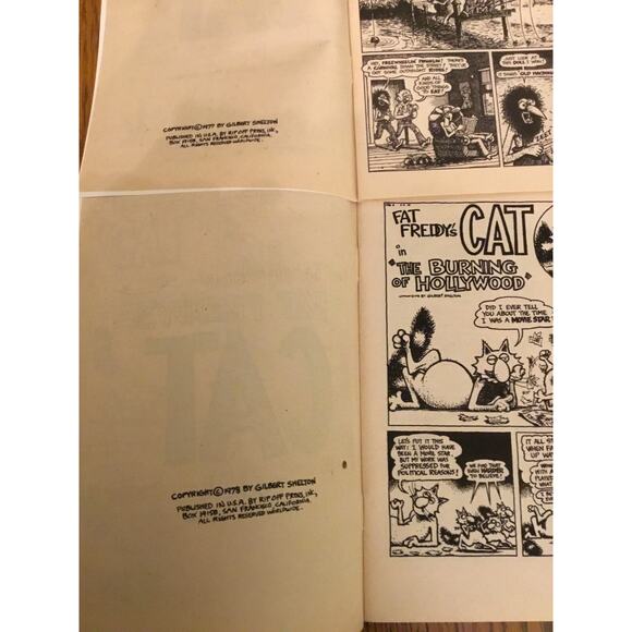 Adventures of Fat Freddy's Cat #1-5 Lot NM/9.2 Underground Comic-3 Are 1st Print - Picture 5 of 6